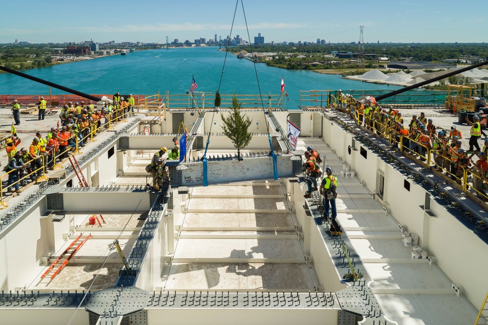 Why Is There A Tree In the Middle of Detroit's Gordie Howe Bridge?